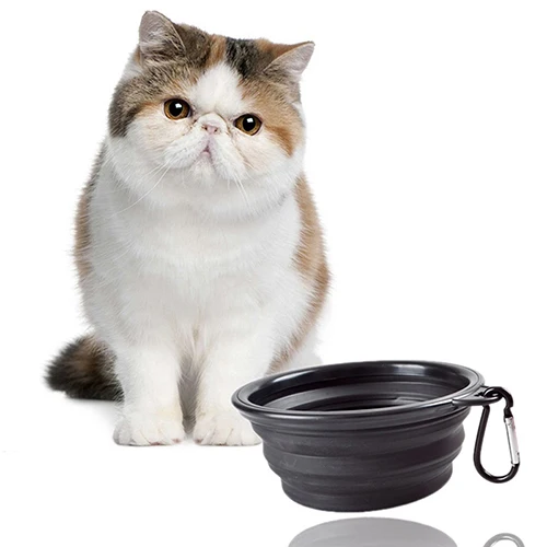 1 шт. складная силиконовая миска для собак|cat feeding bowl|cat bowlpet cat food |