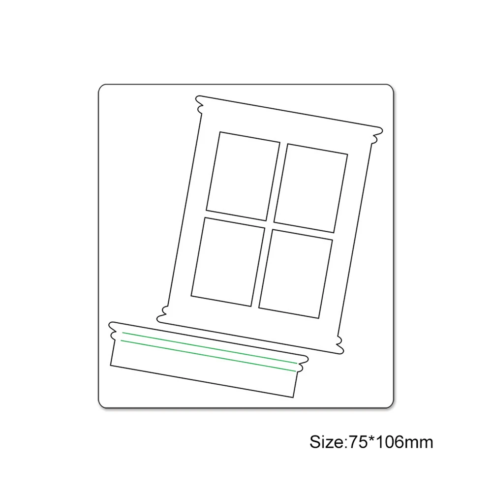 Оконные формы металлические режущие штампы карбоновые Скрапбукинг Новые трафареты для рукоделия рельефная фотография декоративная открытка - Цвет: Светло-серый