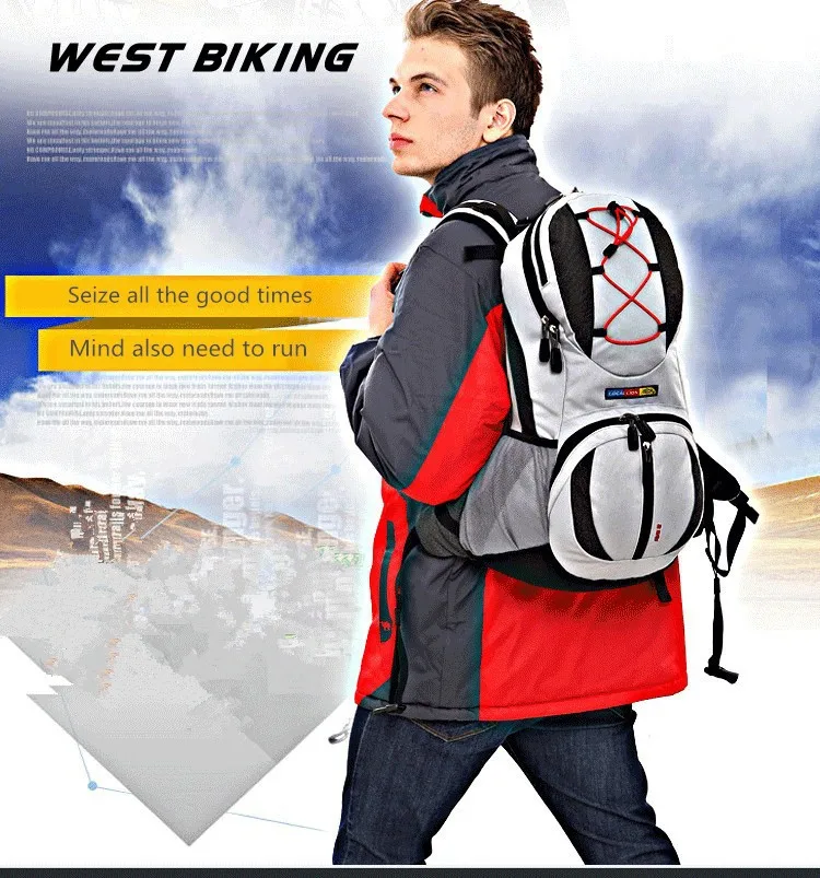 WEST BIKING 22L рюкзак для велосипеда, велосипедная сумка для путешествий, бега, спорта, велоспорта, рюкзак+ 2L сумка для воды, дорожная горная сумка
