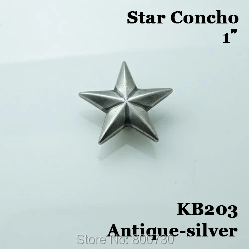 

(KB203) 10pc 1'' Western Concho Texas Star Concho Screwback Concho Leathercraft