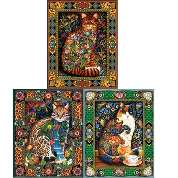 

Partly embroidered diamond painting
