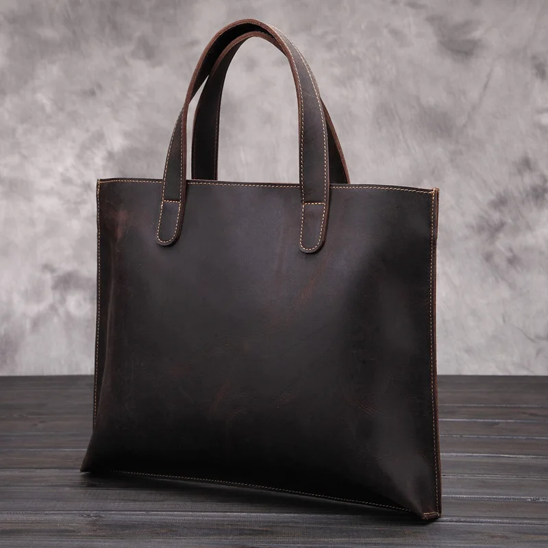 

Men's handbags cross retro bag men crazy horse Baotou leather messenger bag business documents