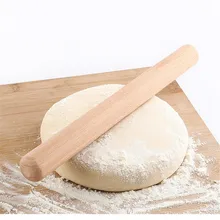 1pc safety non-stick solid wood Rolling Pin bake Fondant Cake Pastry Roller