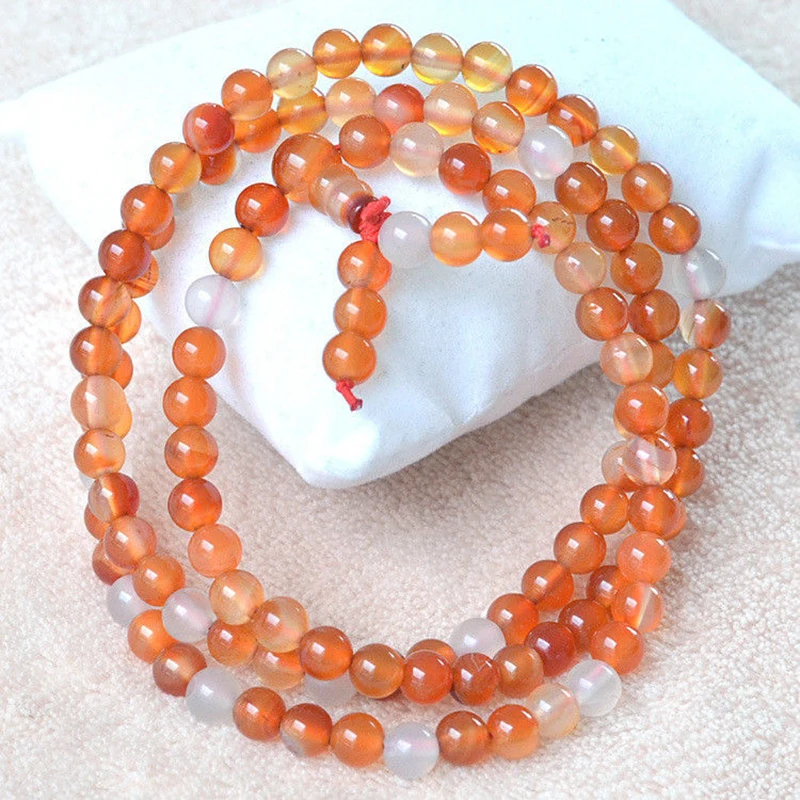 MOROW Casual 1Pcs6mm 108 Beads Bracelets Natural Colourful Agates Round Bead Stone Elasticity Bracelet Fashion Women Jewelry (2)