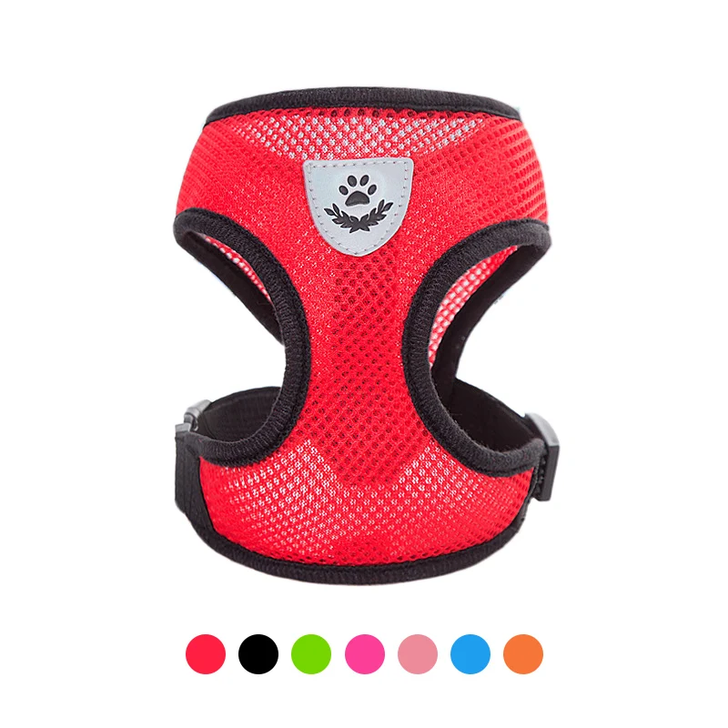 

Soft Mesh Dog Harness Vest Pet Reflective Vest Walking Lead Leash for Puppy Polyester Mesh Harness for Small Medium Dog