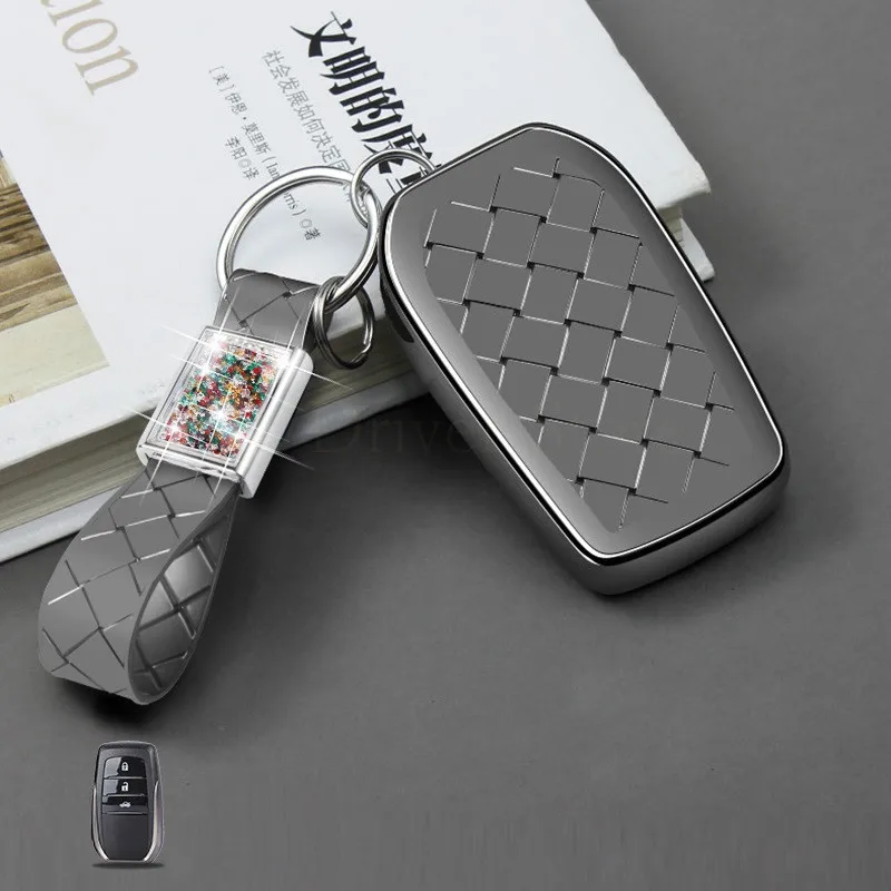 Чехол для автомобильного ключа чехол Toyota Highlander XU50 Prius Prado Camry Corolla RAV4 Crown XA40 Alphard Solft