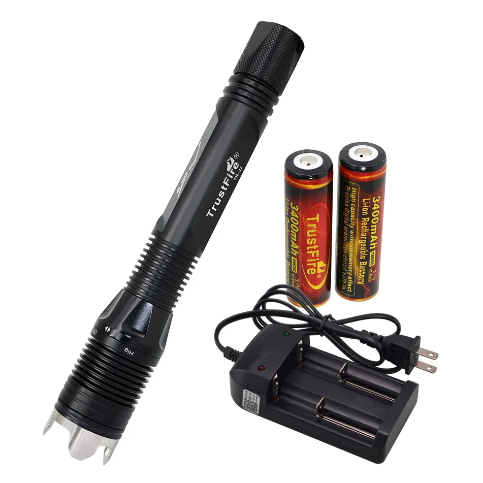 الصمام TrustFire J2 الغوص مصباح يدوي مصباح تحت الماء C ري XML L2 4 وضع الصمام للماء 18650 الشعلة مصباح