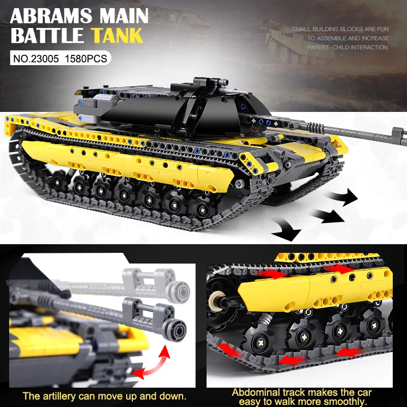 DHL23005 Technic Series 1580Pcs The Remote Control Tank Set Building Blocks Bricks RC Model Kids Toys Christmas Gift | Игрушки и хобби