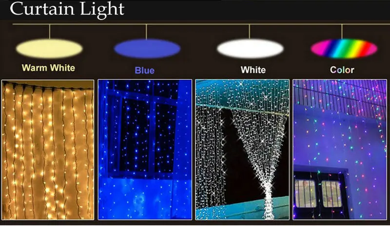 6 м * 3 600led-соскульки оконная занавеска светящиеся гирлянды Рождественский