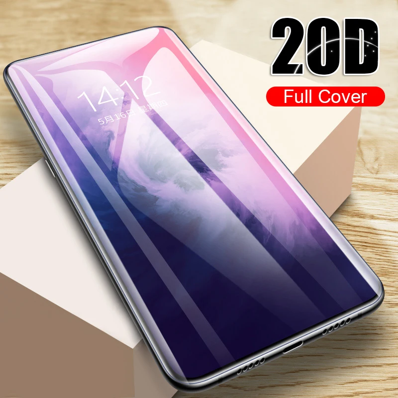 

20D Curved Edge Protective Glass Film On The For Oneplus 7 Pro 6 5T 5 6T Tempered Screen Protector For Oneplus 5 6 7 Glass Film
