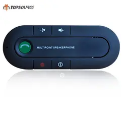 TOPSOURCE Bluetooth Car Kit Динамик телефон громкой связи Беспроводной Динамик телефон микрофоном для мобильного телефона