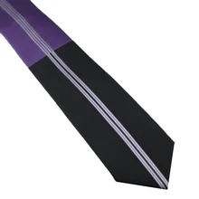 Мужские галстуки для костюма, дизайн, фиолетовый, с черным/белым вертикальным полосатым шейный платок, тонкий галстук, 6 см, платья, рубашки, свадебные галстуки Corbata