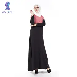 703 турецкий Исламская Мода светло-голубой цвет мусульманские женщины турецкий хиджаб мусульманское платье робии Longue Дубай Абая