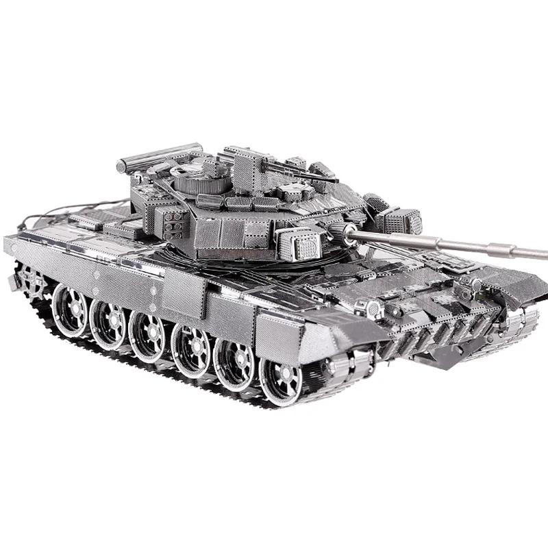 Piececool DIY 3D Metal Puzzle Toy P047S T-90A Tank Model Kits Assembled Metal Craft 3D Puzzles Kids Toys Piececool DIY 3D Metal Puzzle Toy P047S T-90A Tank Model Kits Assembled Metal Craft 3D Puzzles Kids Toys