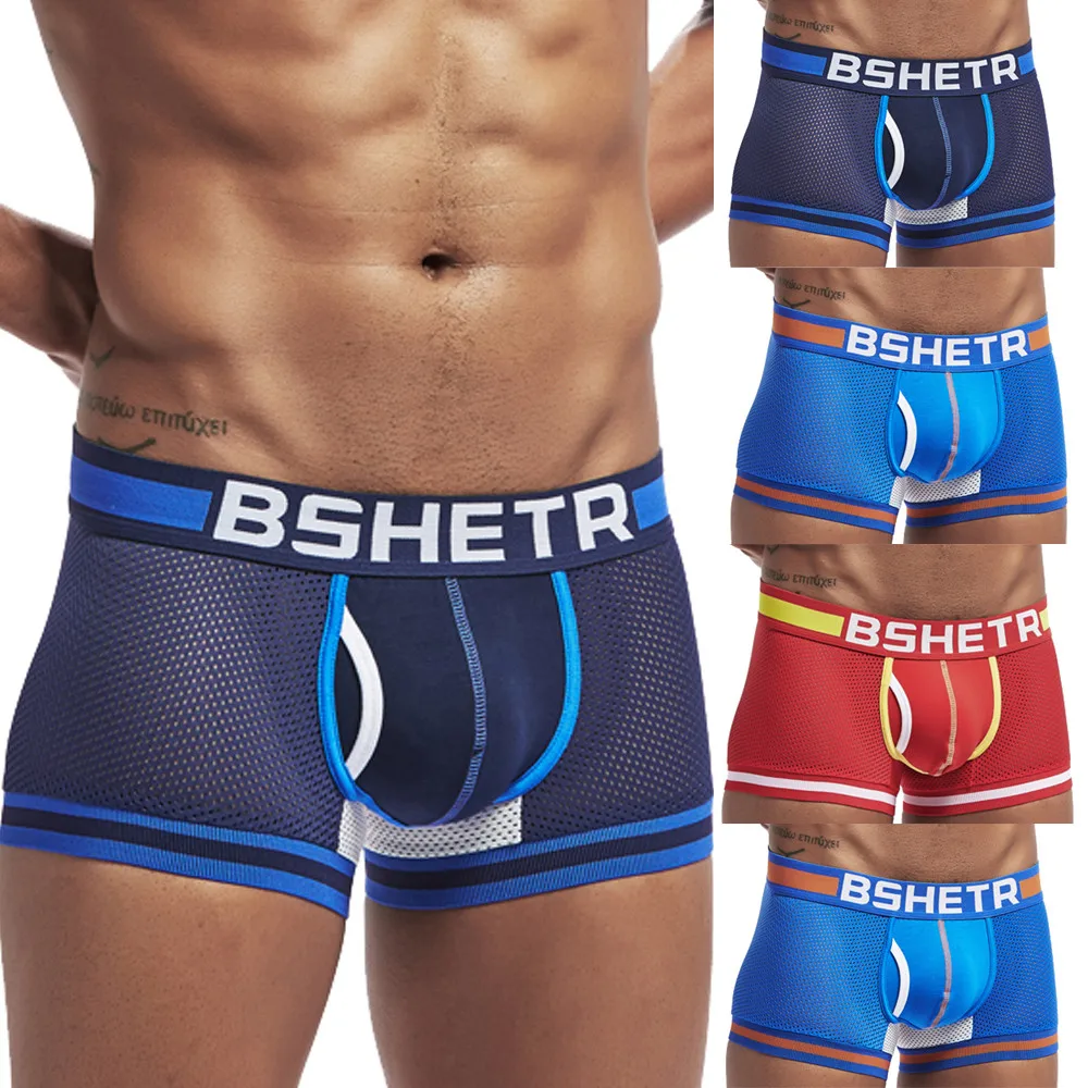

Mens underware 2019 men's new casual sexy cotton underwear sexy boyshort calzoncillos transparentes hombre