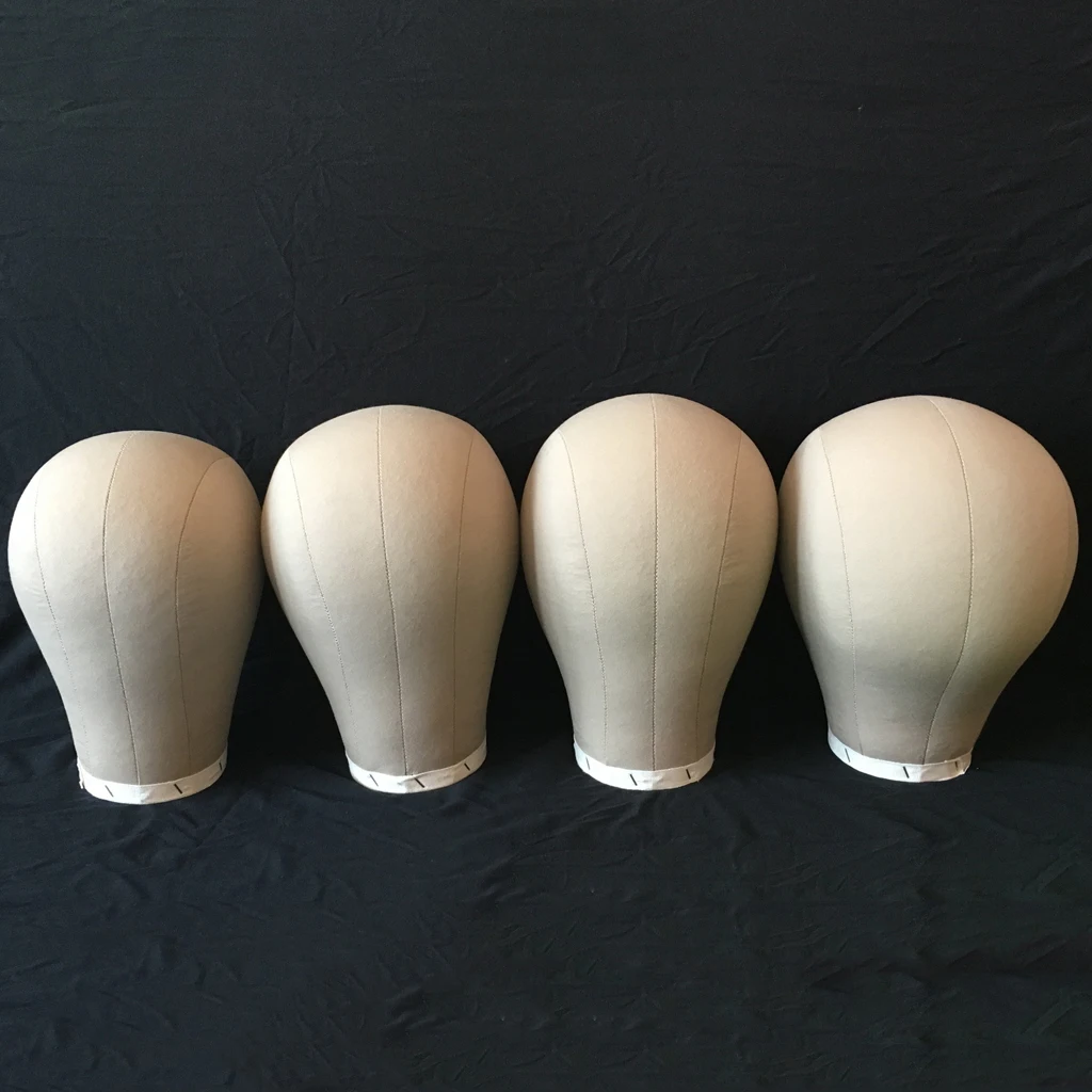 21 Inch Cork Head Canvas Cover Wig Making Mannequin & T-pin & Crochet Hook