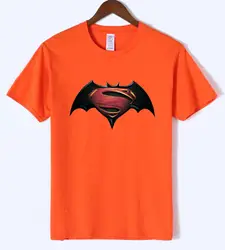 Мужские футболки с Суперменом, Бэтменом, коллекция 2019 года, летние хлопковые мужские футболки, повседневные свободные футболки для