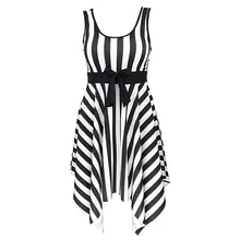 Свободный женский комбинезон в полоску с принтом страуса, удобный, с открытыми плечами, темно-черный, монокини, боди, Maillot De Bain