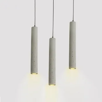

1 pc Modern Pendant Lights Industrial Lamp Concrete Cement Cylinder Pipe Kitchen Lights Shop Bar Counter Island Lighting MING