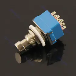 5 шт./лот 3PDT 9-Pin Stomp педаль переключатель истинный Bypass синий
