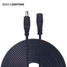 BSOD DC удлинитель 1 метр шнур питания 5,5*2,1 мм штекер к женскому адаптеру питания провод без сварки для камеры DVR Светодиодная лента