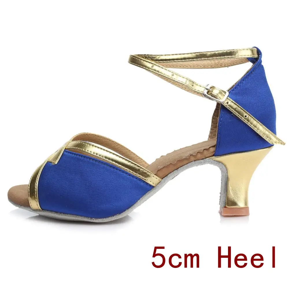 Для взрослых для латиноамериканских танцев, танго; Танцевальная обувь для Для женщин и девочек Новые Дешевые Скидка 807 - Цвет: Blue (5cm Heel)