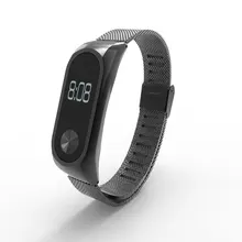 Ремешок из нержавеющей стали для OLED Xiaomi Mi Band 2 Смарт Браслет замена долговечные аксессуары свободная крышка наручный ремень