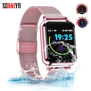 

SZHAIYU Bluetooth Smart Watch Men Women Waterproof Blood Oxygen Pressure Pedometer fitness tracker Heart Rate Wristband Android