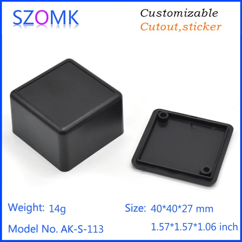 szomk plastic enclosure for electronics plastic case small black instrument housing junction box customizable equipment enclosure (20)