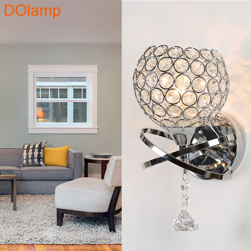 Modern Style Wall Lamp Bedroom Stair Lamp k9 Crystal Wall ...