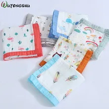 4 слоя бамбуковое детское муслиновое Одеяло новорожденных Пеленки Мягкие новорожденных Одеяло s Ванна марли младенческой Обёрточная бумага уличный спальник для многоцелевого использования пеленки
