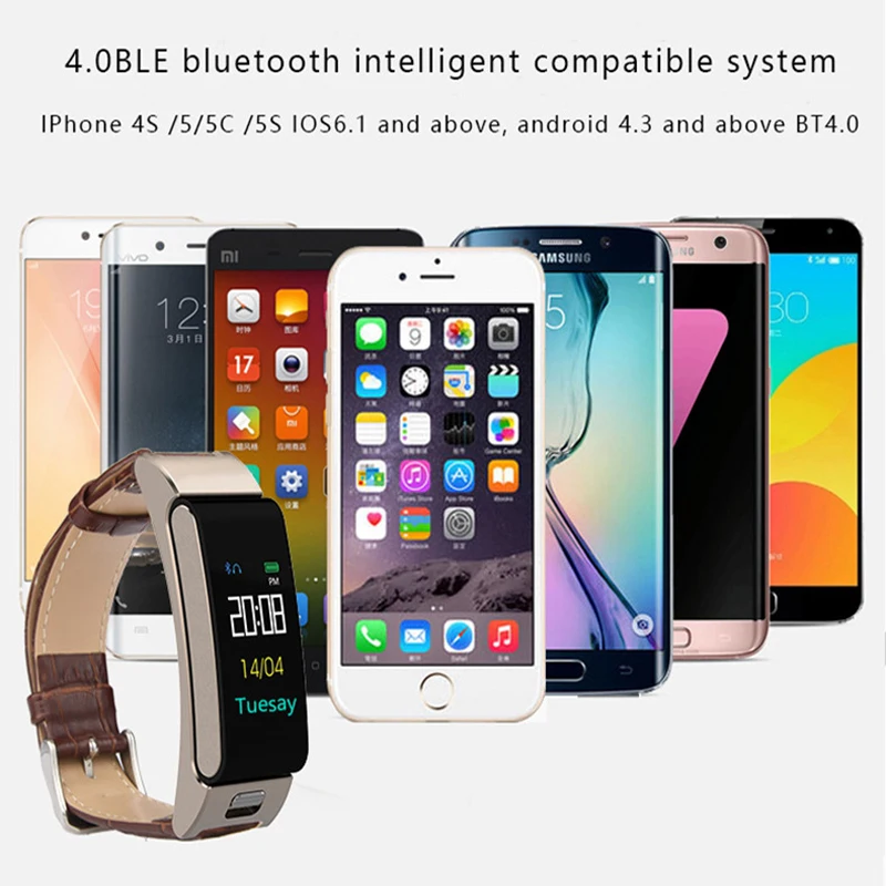 Hot Sale A9S Bluetooth Headset Wristband fitness tracking Colorful Smart Bracelet Answer Call Sport Tracker For iphone samsung