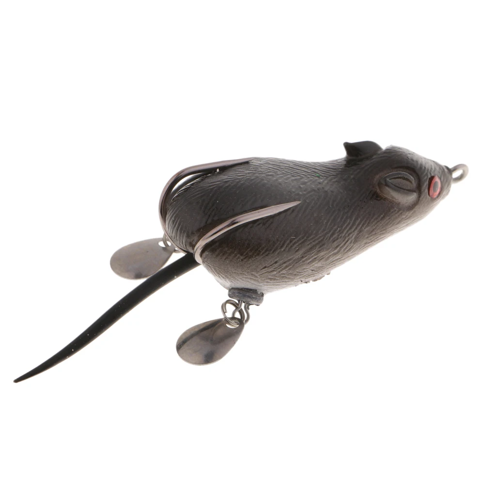 Weedless Topwater Mouse Floating Soft Rubber Bass Snakehead Fishing Lure app&acirc;t de p&ecirc;che Se&ntilde;uelo de la pesca