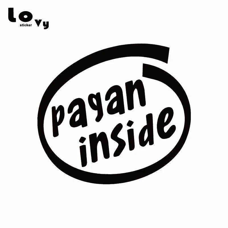 Pagan Inside Vinyl Car Sticker Creative Warning Mark Decal for Truck Window Body Decoration CR0681 | Автомобили и мотоциклы