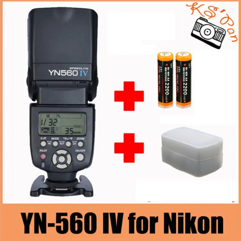 

Yongnuo YN-560 IV Flash Speedlite for Nikon D700,D300s,D300,D200,D100,D90,D80,D7100,D7000,D5100,D5000,D3100,D3000,D60,D800,D600