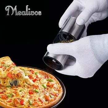 

2Pcs Stainless Steel Manual Salt Pepper Mill Grinder Seasoning Home Kitchen Tools Grinding for Cooking Meat Restaurants
