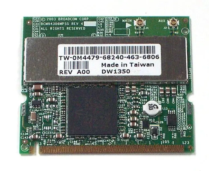 Беспроводной адаптер карты для BroadCom Dell BCM94306MPSG BCM4306 DW1350 J0846 M4479 Mini Pci WLAN Wi-Fi карта |