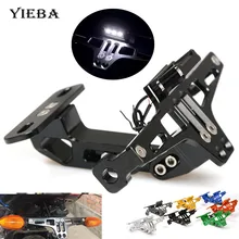 Универсальный Кронштейн номерного знака мотоцикла с ЧПУ держатель номерного знака для Honda CB 599 919 400 CB600 HORNET mtFZ-09 mt07