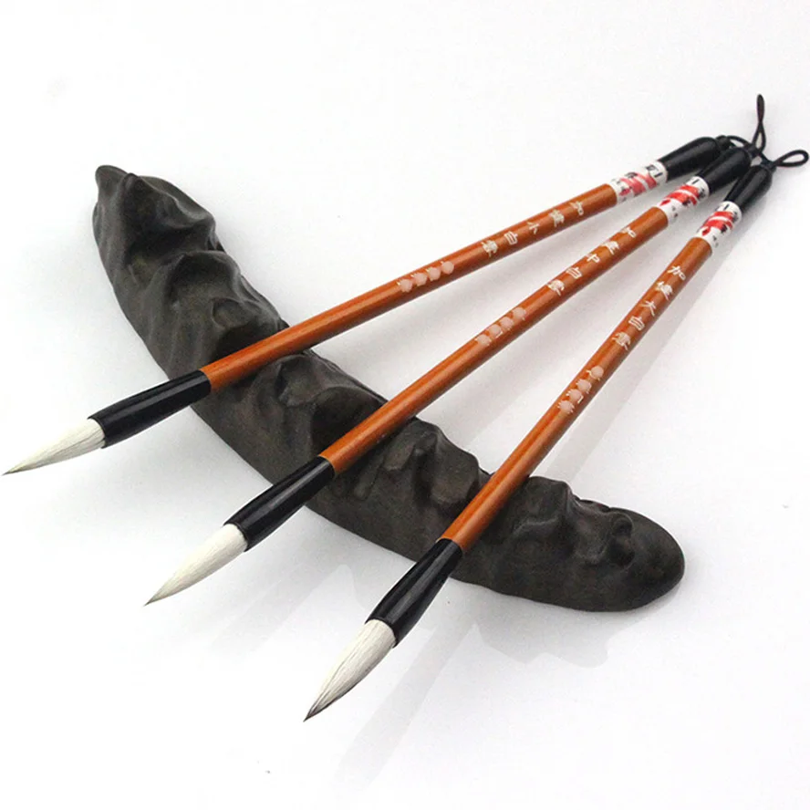 Buy 3 pcs/set Chinese Calligraphy Brushes woolen Mixed