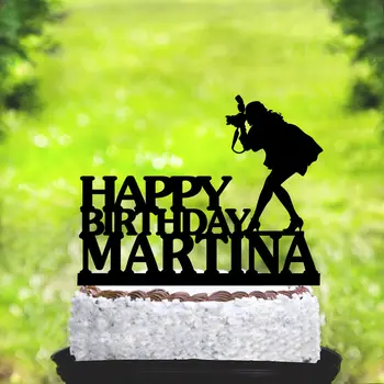 

Personalized Photographer Cake Topper, Bithday Cake Topper ,Photographer party,