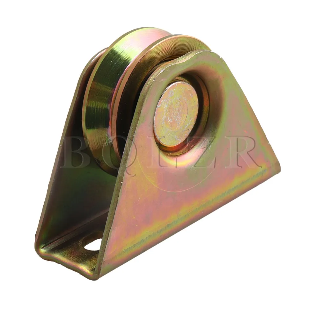 

BQLZR 48x15mm Zinc-Coated V-Type Trapezoid Copper-Colored Sliding Door Rollers for Barn Interior Closet Hardware Door