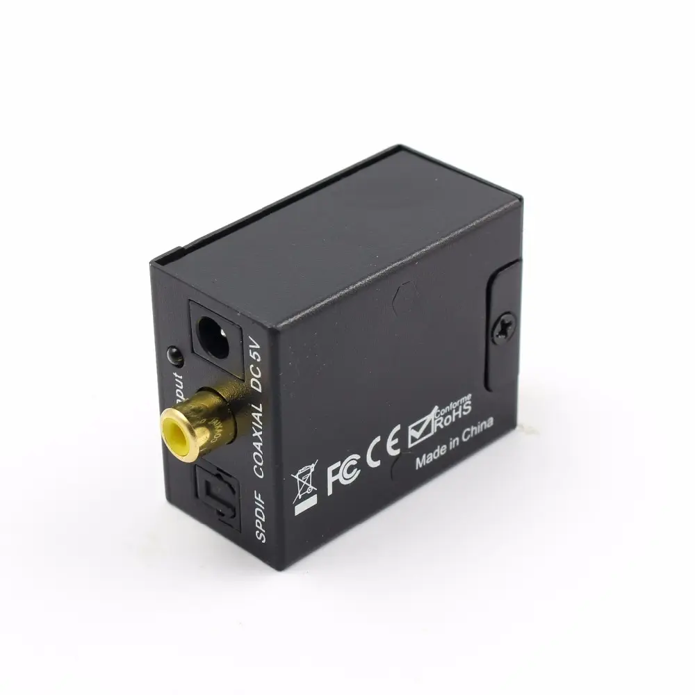 3.5mm Jack 2 RCA Digital to Analog Audio Converter Amplifier Decoder Optical Fiber Coaxial Signal to Analog Stereo Audio Adapter