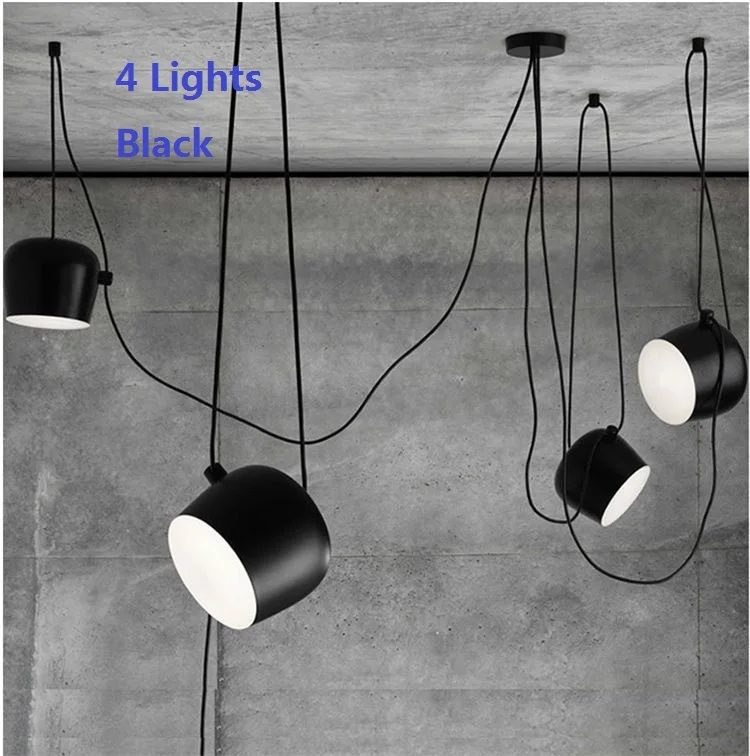 Nordic NEW Aluminium Pendant Light Fixtures Modern Restaurant Lighting Pendant  White/Black Home Hanging Lamp Creative Lampen