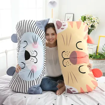 

70/110cm Cute Lion Plush Sheep Pillows Panda Soft Alpacasso Plush Toy Stuffed Animals Gifts Nap Pillow Creative Cushion