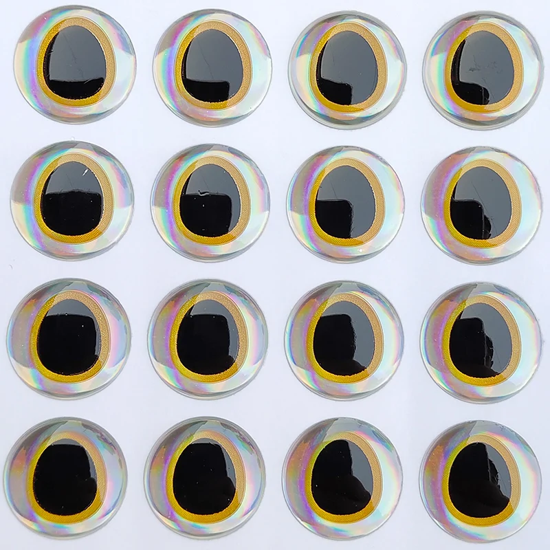 Fishing Lure Eyes 100pcs/set 3D Simulation Water Drop Saltwater Fishing Artificial Fish Eyes Silver/Red/Gold 6mm/8mm/10mm/12mm-4