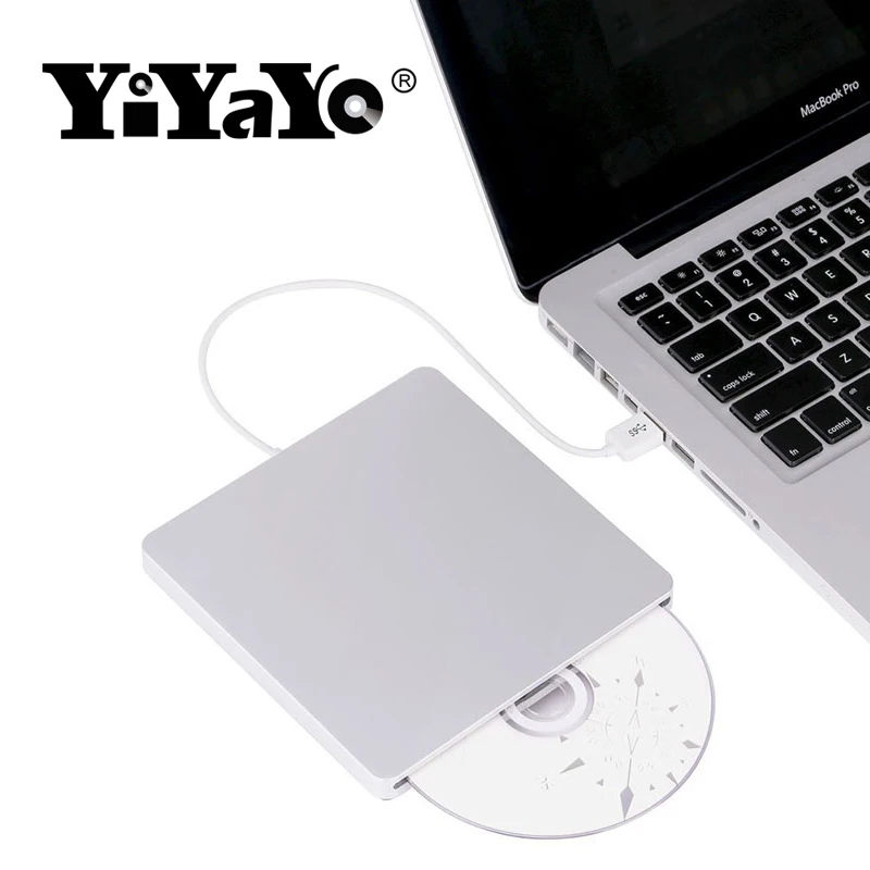 YiYaYo DVD RW горелки Внешний привод USB 3,0 CD/rom плеер слот для чтения писатель супер тонкий портативный для ноутбука