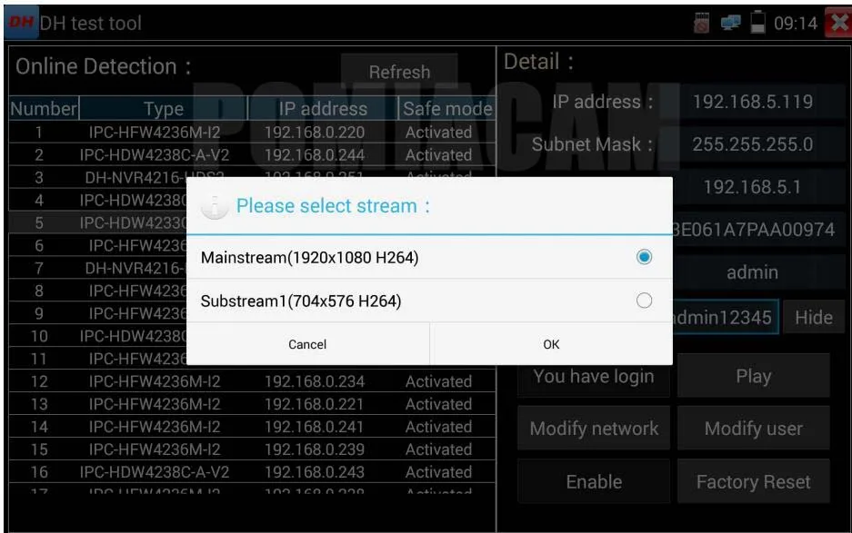 IPC1800 плюс " ip-камера тест er монитор CCTV TVI CVBS аналоговый видео тест PTZ контроль сенсорный экран H.265 4K 8MP 1080P с wifi