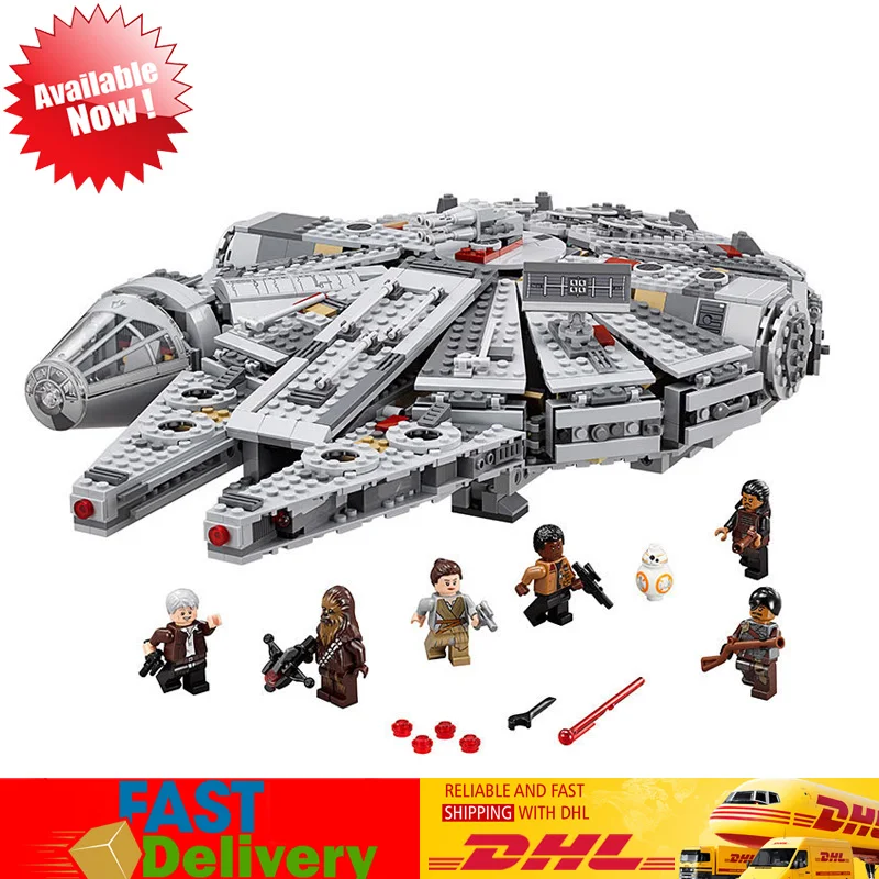 

2018 Lepin 05007 Star Wars Millennium Falcon Model Building Bricks Blocks Educational Toys Children Compatible LegoINGlys 75105