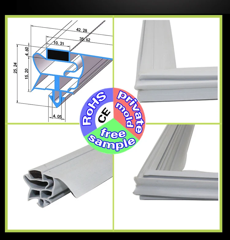 Прокладка холодильника алюминиевый дверной уплотнитель для коммерческого и домашнего шкафа