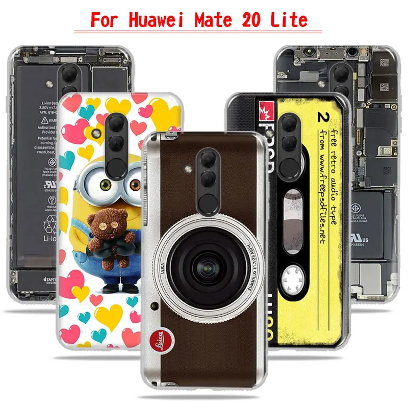 

Funny Designs Retro Camera Cartoon Painted Soft TPU Case For Huawei Mate 20 Lite Back Cover Painting Case For Huawei Mate 20Lite